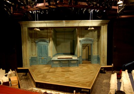 Pillowman Scenery Installed On Stage photo