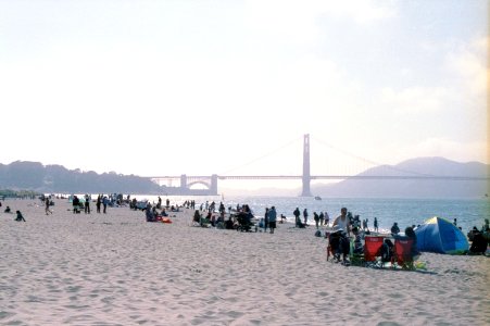 Beach with Golden Gate Bridge 2