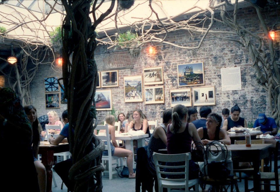 NYC cafe with tree