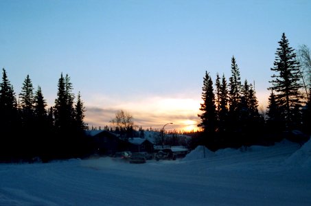 Snowy Sunset