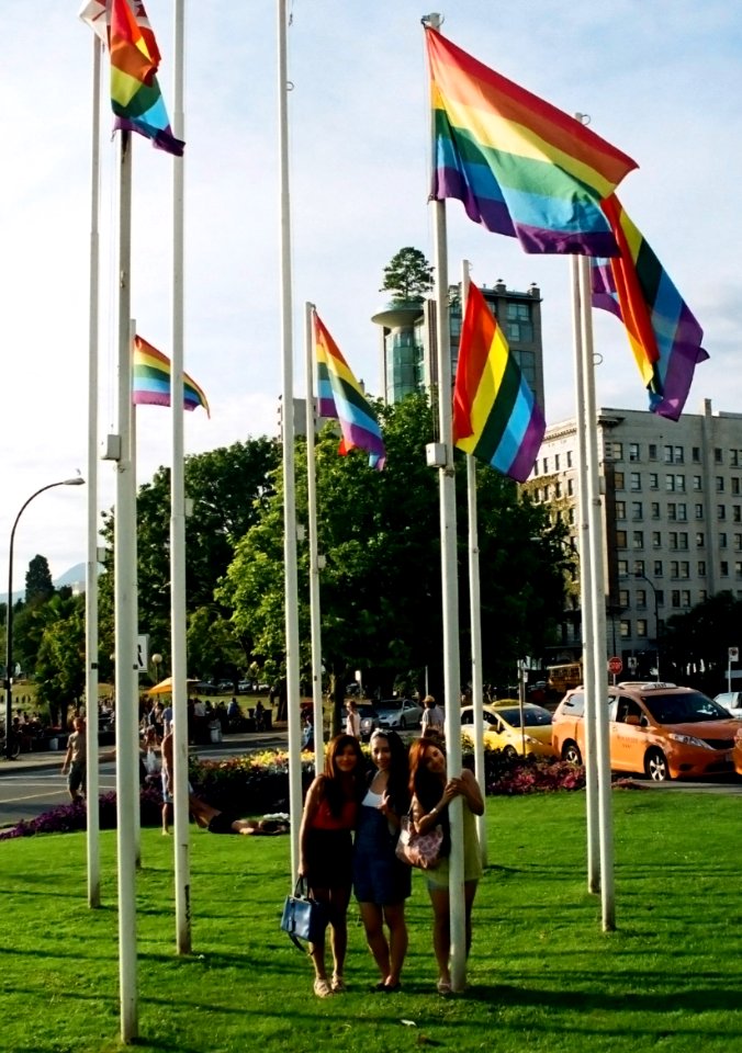 english bay pride flags