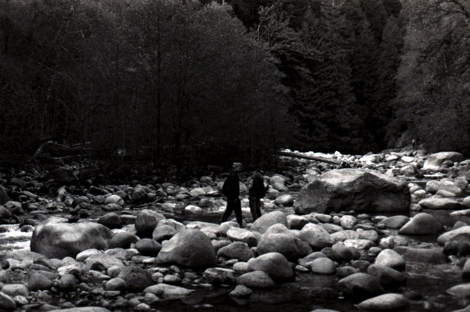 Walking at Lynn Canyon River
