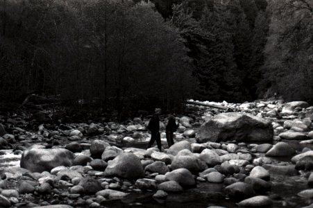 Walking at Lynn Canyon River