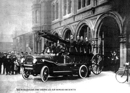Fire Station 1910 & Supt Howard Beckwith - Merseyway entrance is now on this site photo