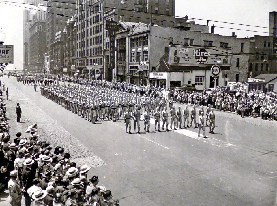 Columbus, OH World War II War Bond Rally on Broad Street
