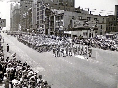 Columbus, OH World War II War Bond Rally on Broad Street photo