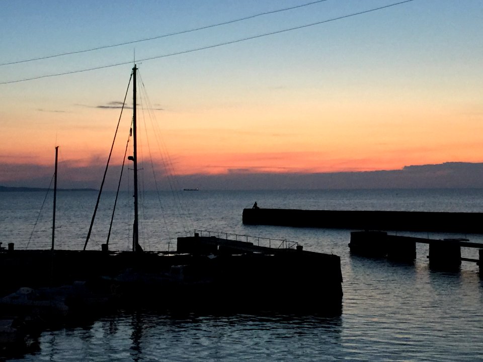 Sunset in Gudhjem, Bornholm, Denmark