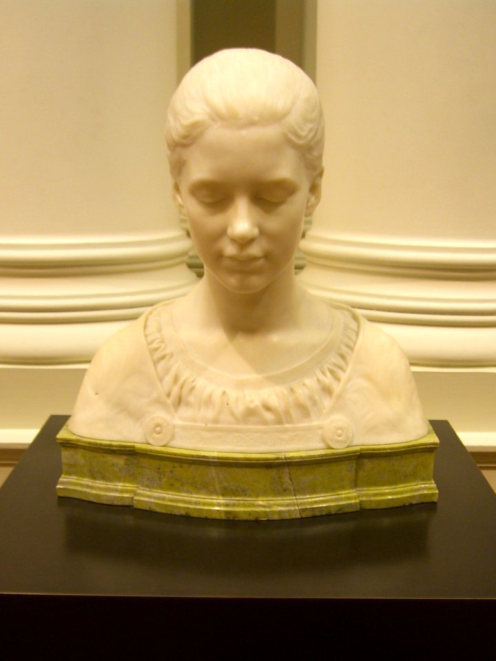 'Study of a head: still as a bud whose petals close' (1895) by Edward Onslow Ford