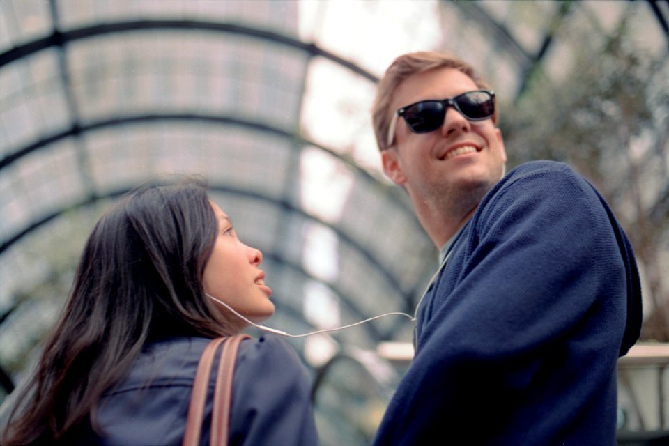 Riding the escalator