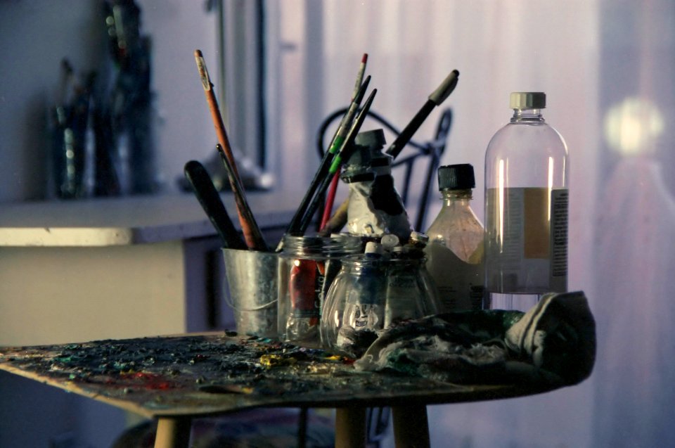 artist tools closeup
