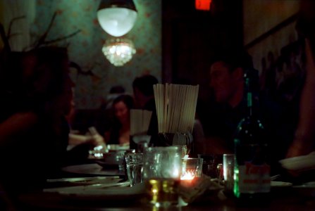 Dark Restaurant Tables photo