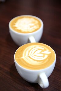 Latte art coffee cafe latte photo