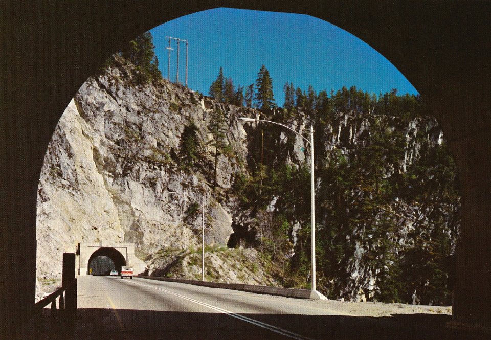 Postcard: Fraser Canyon Tunnels, c.1970s