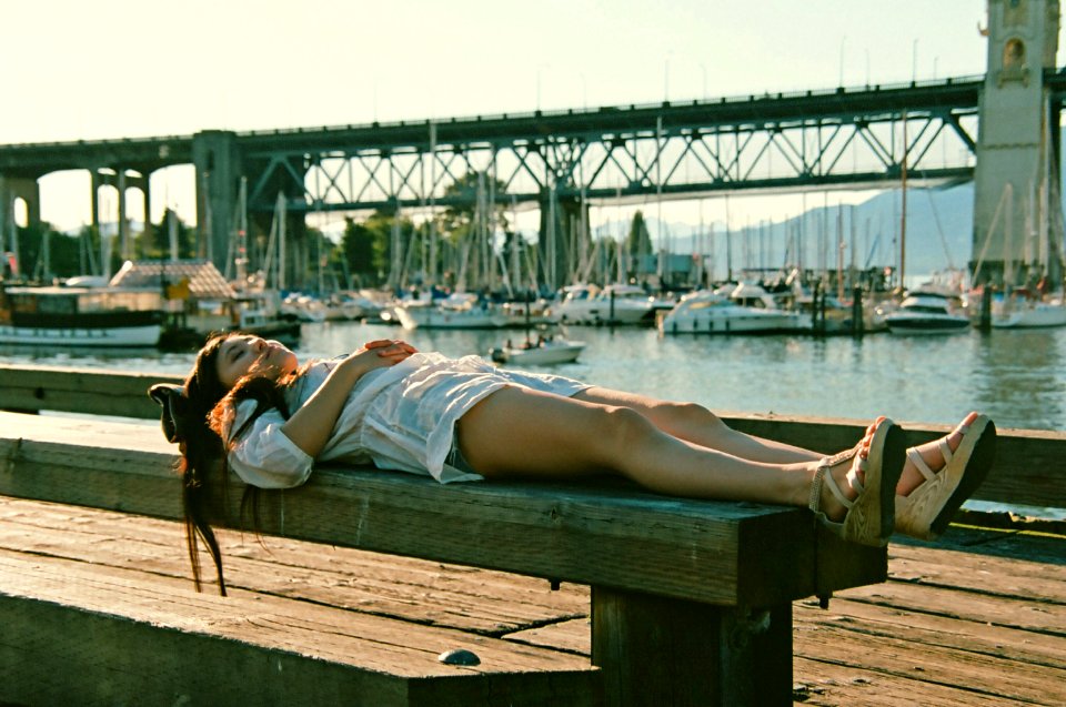 Resting on the Bench at Granville Island