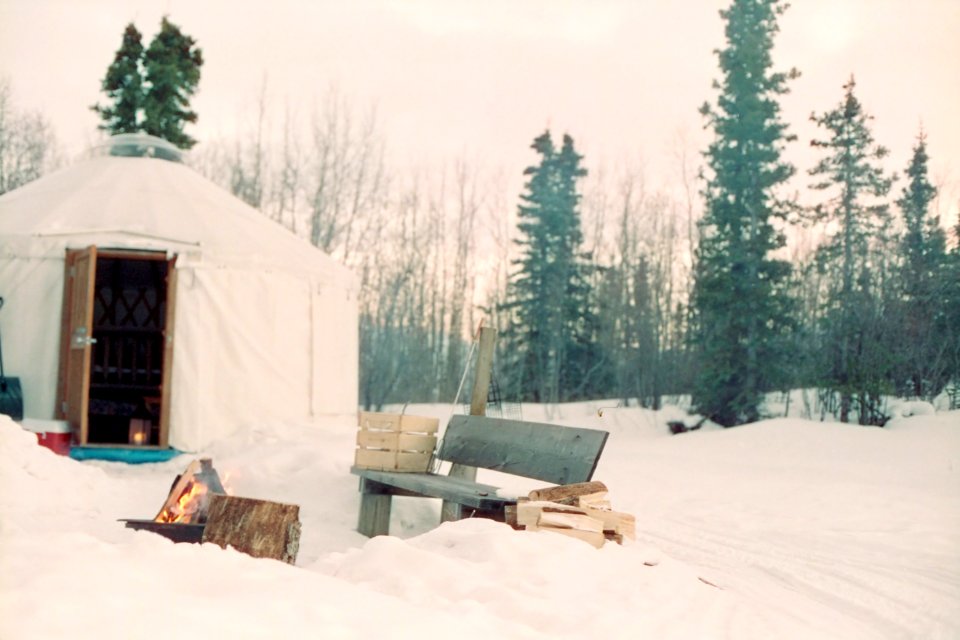 Yurt in Yukon, snowy