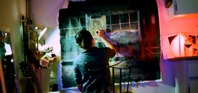 artist painting long shot