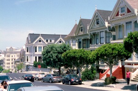 Painted Ladies Closeup, SF photo