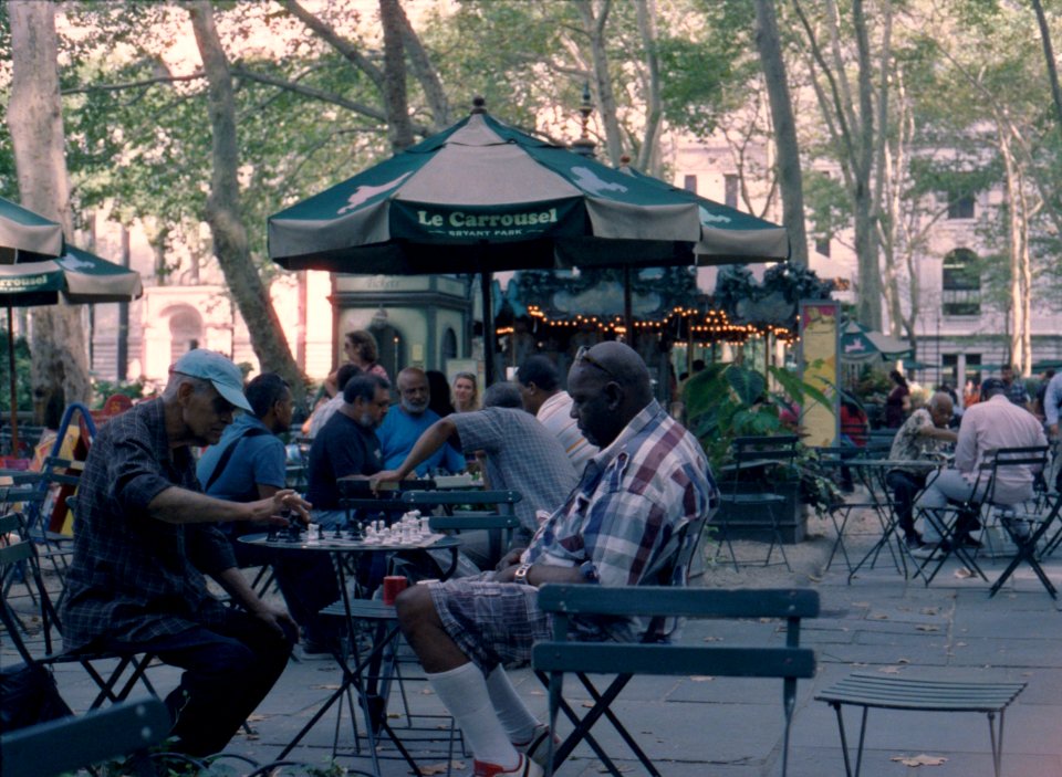 NYC chess players, street