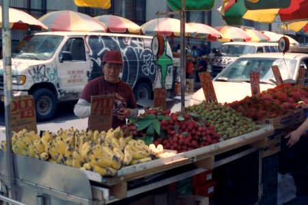 NYC Chinatown fruit stand photo