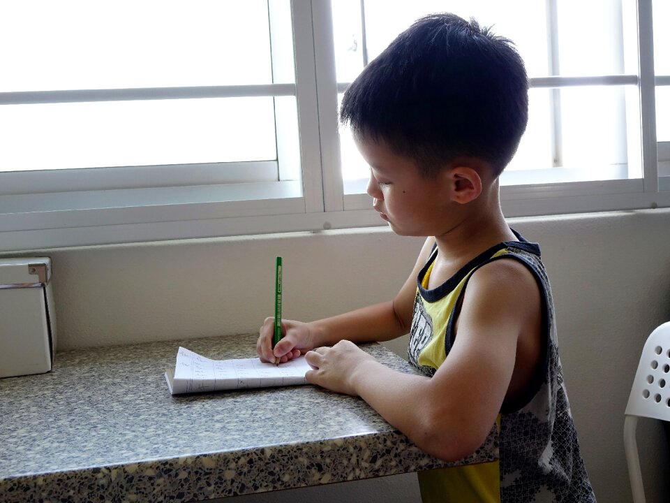 Student kid homework
