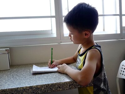 Student kid homework photo