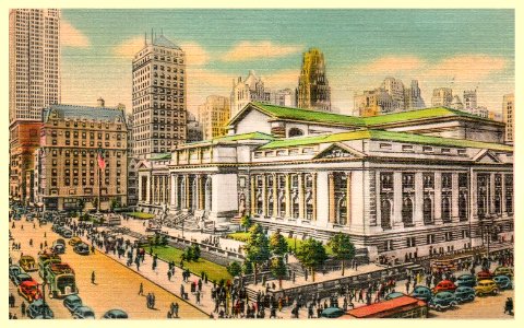 New York Public Library opened May 23rd 1911 photo