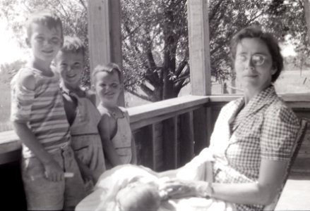 Baby Ted w Mother & Brothers photo