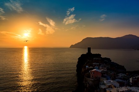 Sunset in Vernazza photo