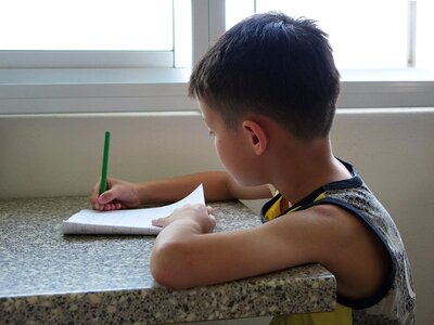 Student kid homework photo