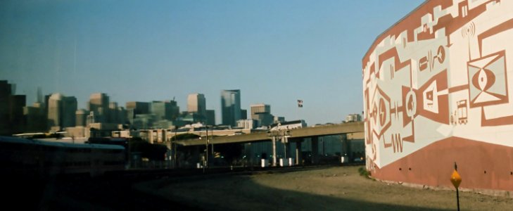 San Francisco Skyline through Train Window