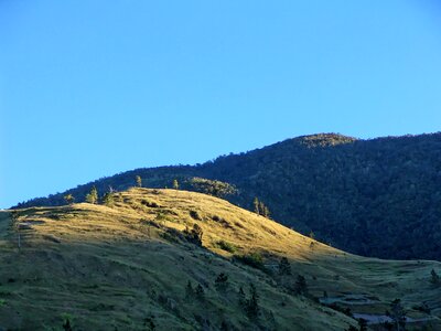 Blue mountains sunbeam summer
