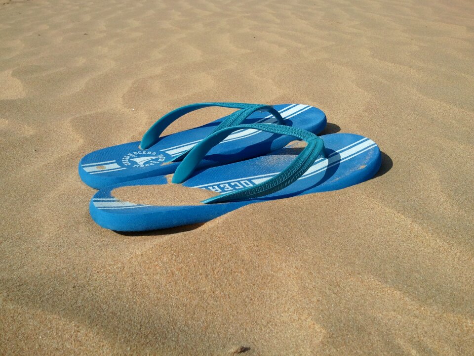 Beach slippers holiday