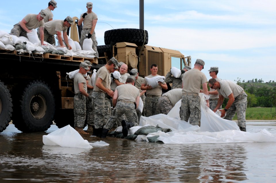 South Dakota National Guard at work in Fort Pierre