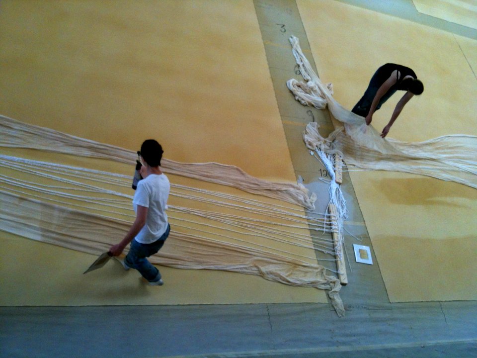 string and cheesecloth