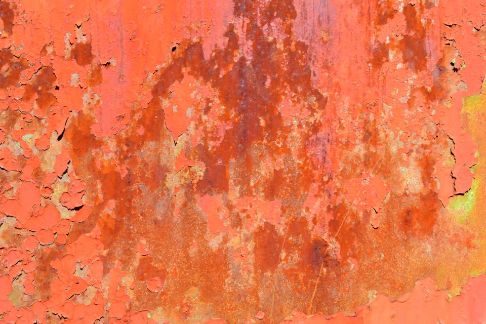 sheet with rust stains