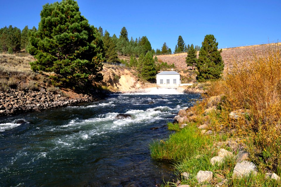 Boca Dam - Boca Dam and Reservoir are features of the Truckee Storage Project. The reservoir is on the Little Truckee River, 27 miles southwest of Reno, Nevada. The Outlet Works located next to Boca Dam releases water into the Little Truckee River.