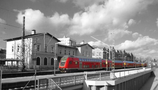 Train rail traffic electric locomotive