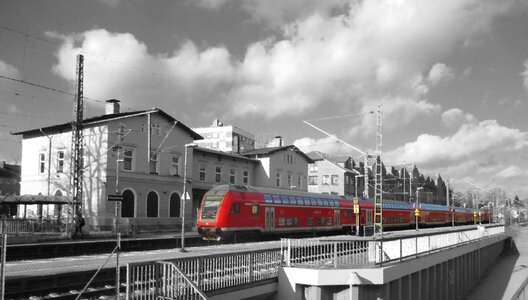 Train rail traffic electric locomotive photo