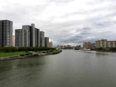 Sumida River in Minamisenju, Arakawa-ku, Tokyo 2