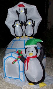 Outdoor decoration christmas light silhouette