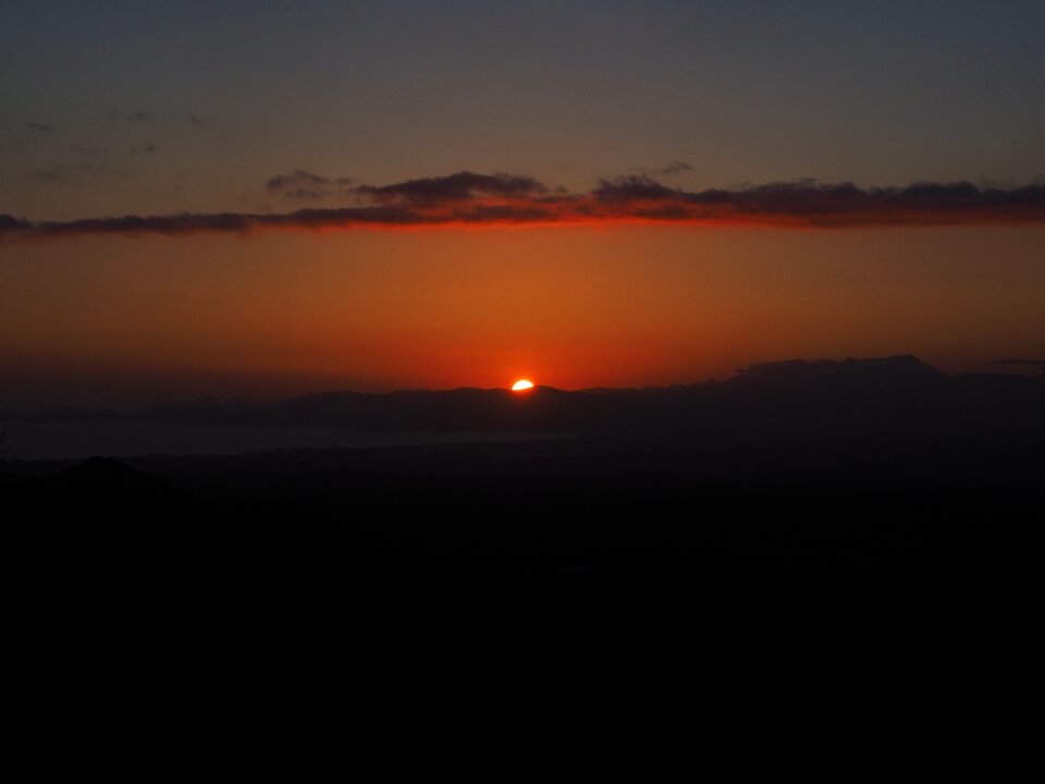 Sun evening hour view