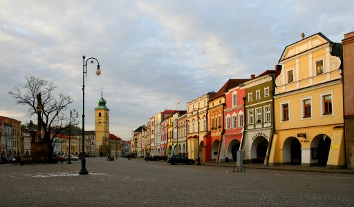 Litomysl town square–The Sun was going down photo