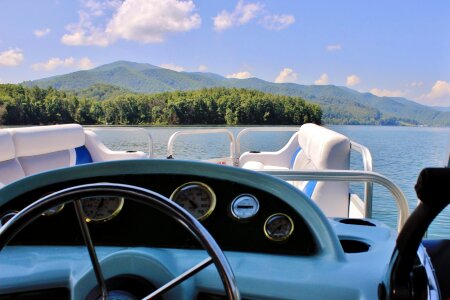 Boat water sky photo