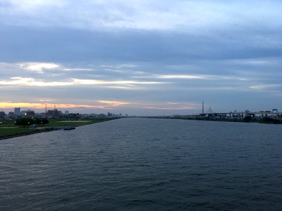 Arakawa River in Hirai Edogawa-ku Tokyo