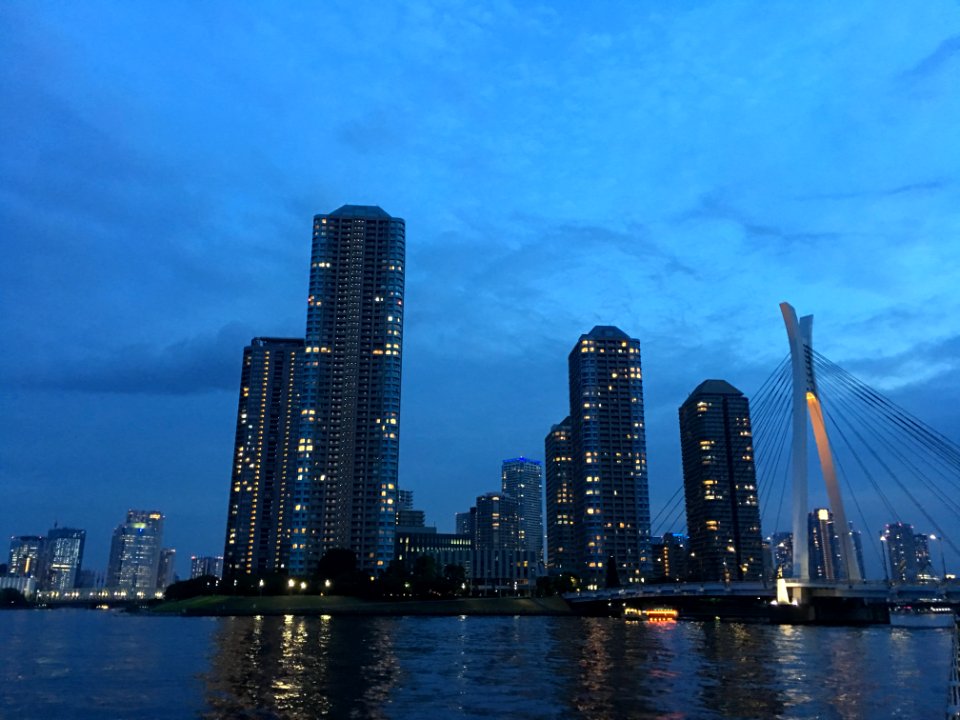 Sumida River and Tsukuda in Chuo-ku Tokyo 2