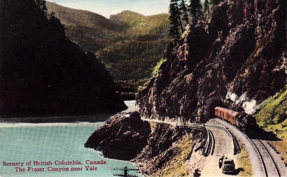 Postcard: Fraser Canyon Near Yale, c.1938