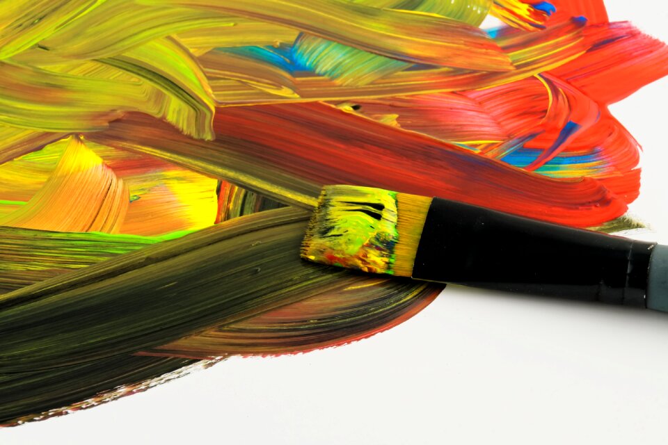 Dab drip acrylic paint