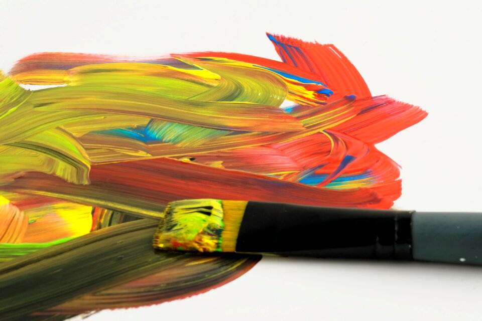 Dab drip acrylic paint