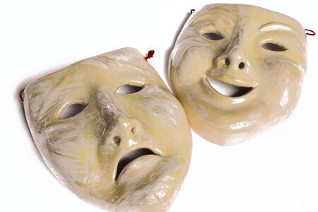 Joy and sorrow porcelain carnival