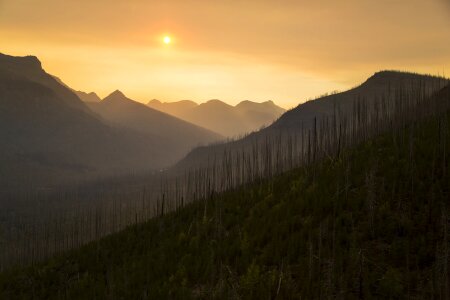 Evening sky peaks photo